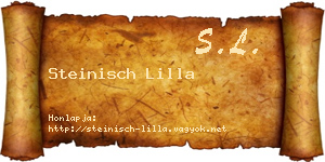 Steinisch Lilla névjegykártya